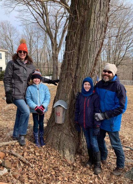 Family at Tap-a-Tree Maple Sugaring